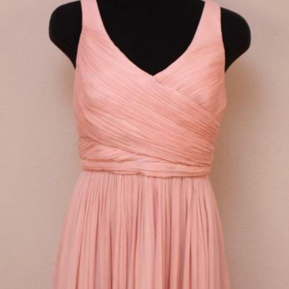 JCrew $365 Silk Chiffon Heidi Gown  Misty Rose - Picture 3 of 6